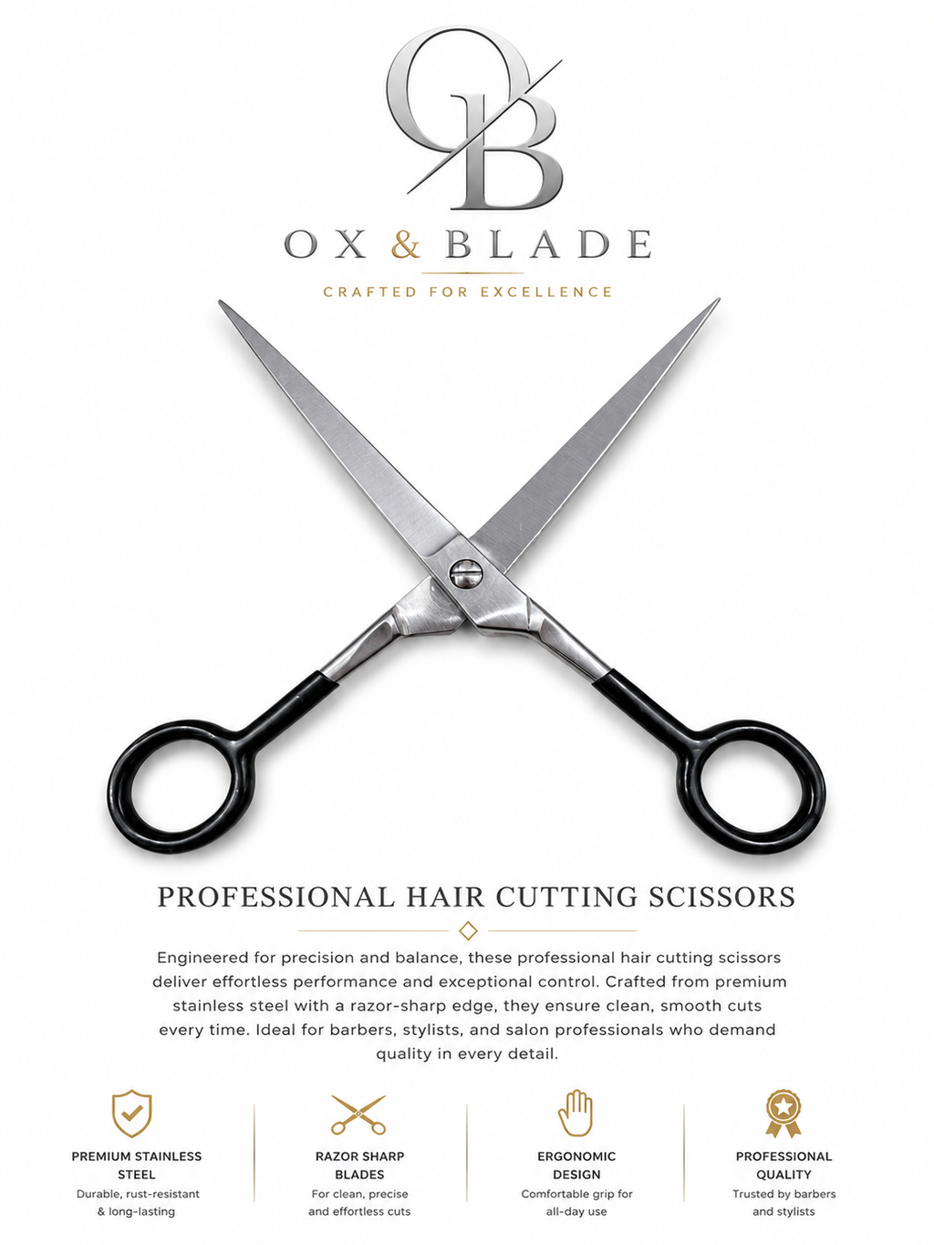Ox & Blade Professional Hair Cutting Scissor