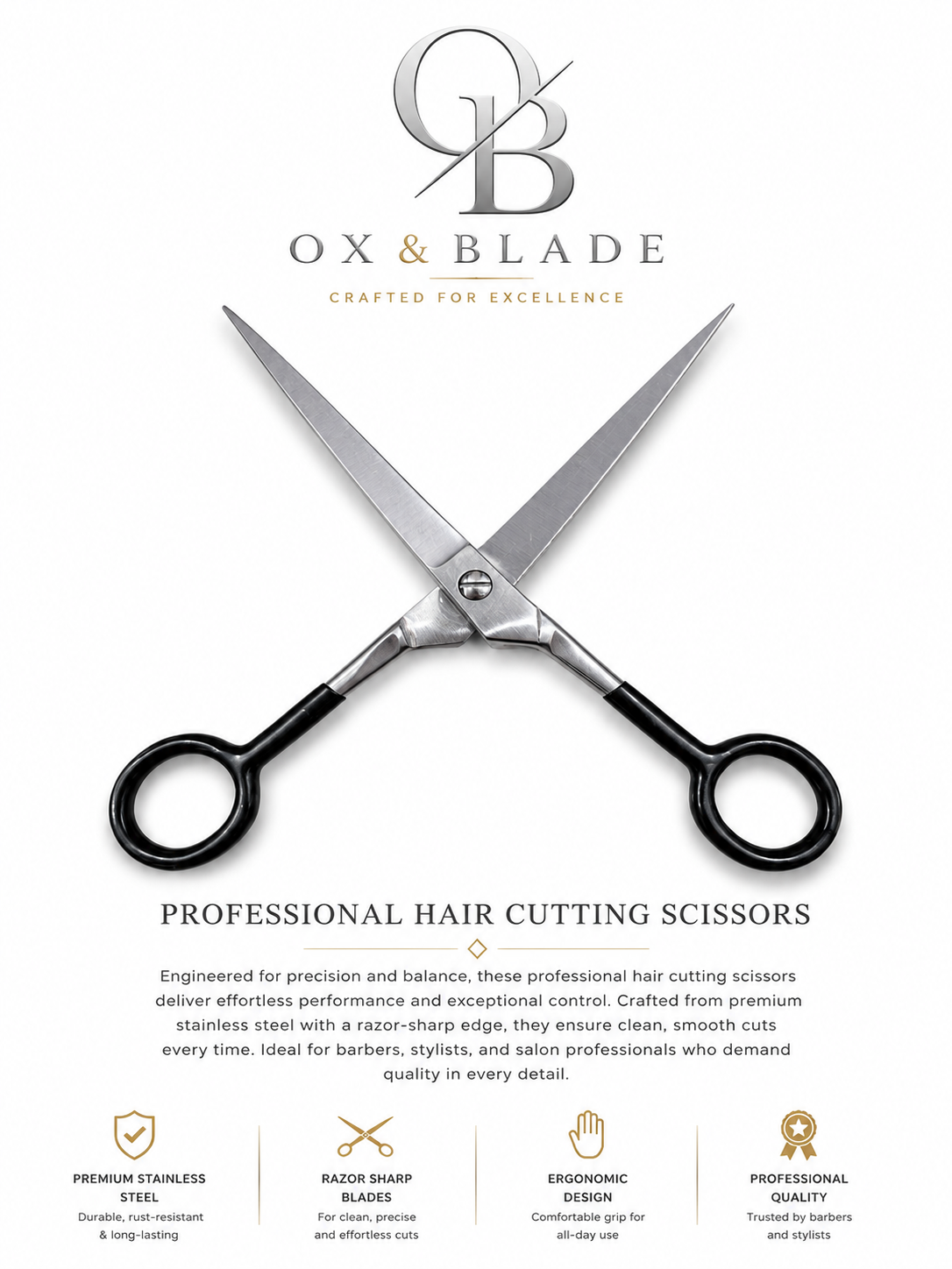 Ox & Blade Professional Hair Cutting Scissor