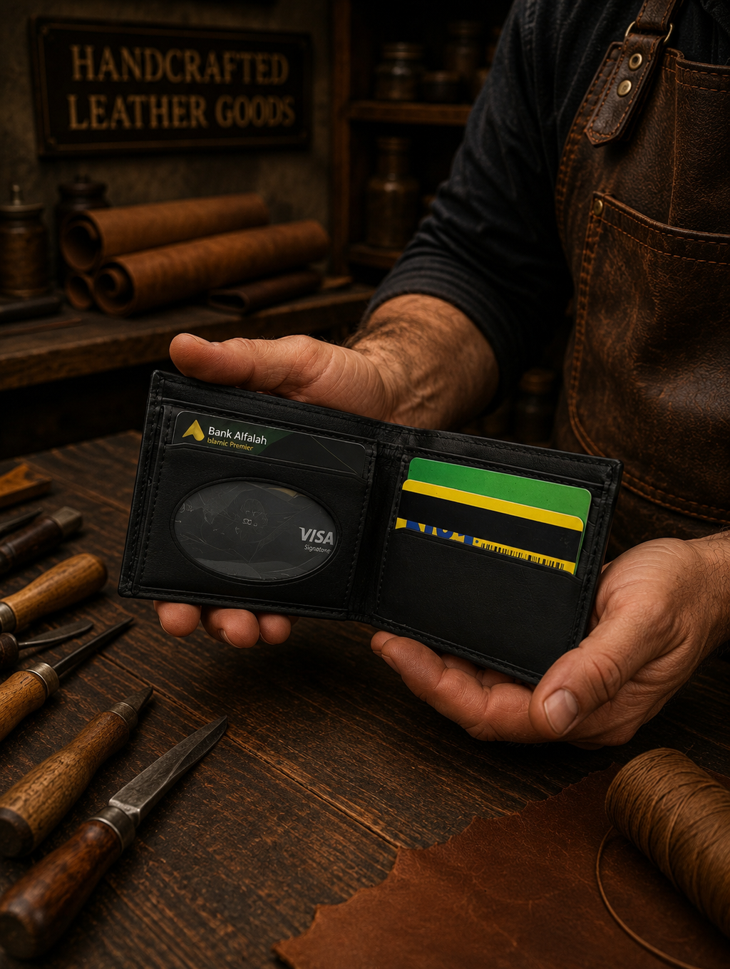 Premium Black Leather Wallet for Men | OX & BLADE
