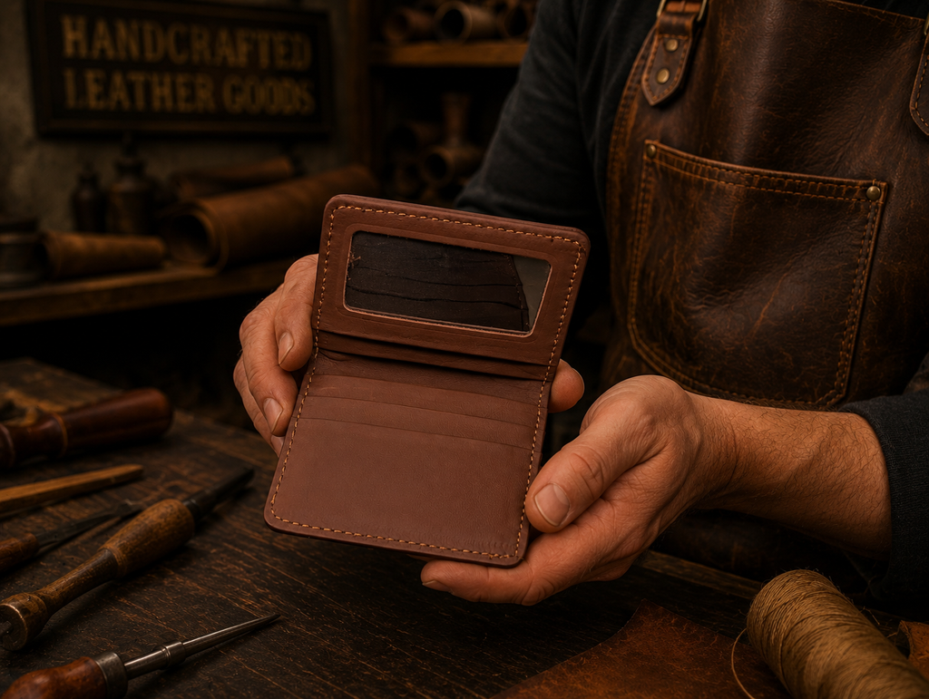 Ox & Blade Premium Genuine Leather Card Holder Wallet – Brown