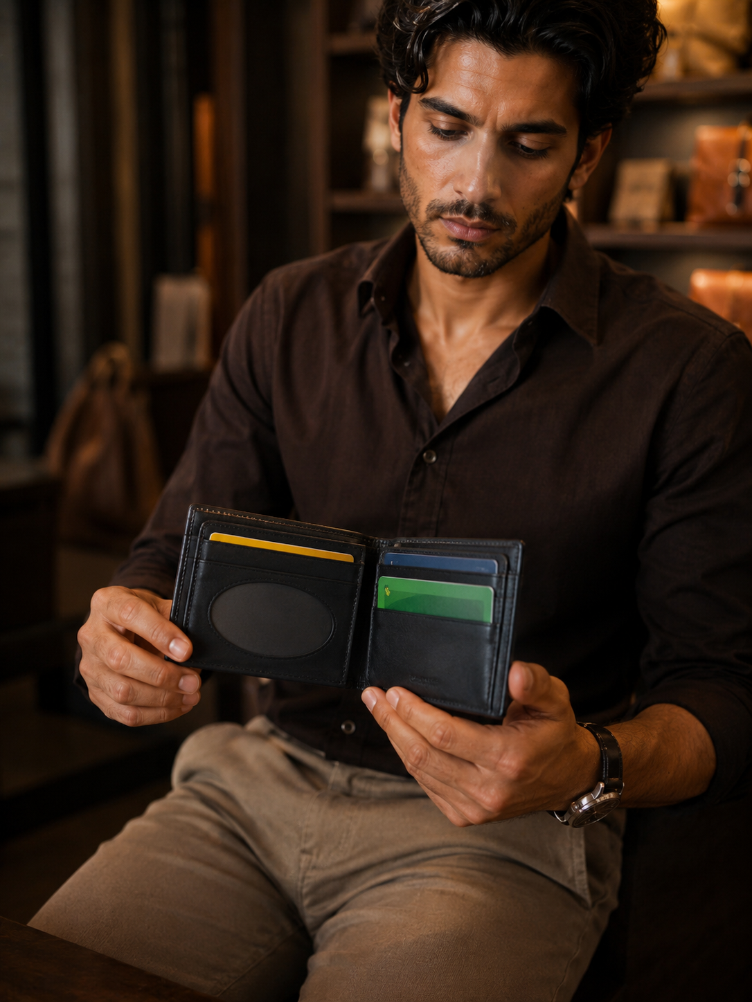 Premium Black Leather Wallet for Men | OX & BLADE
