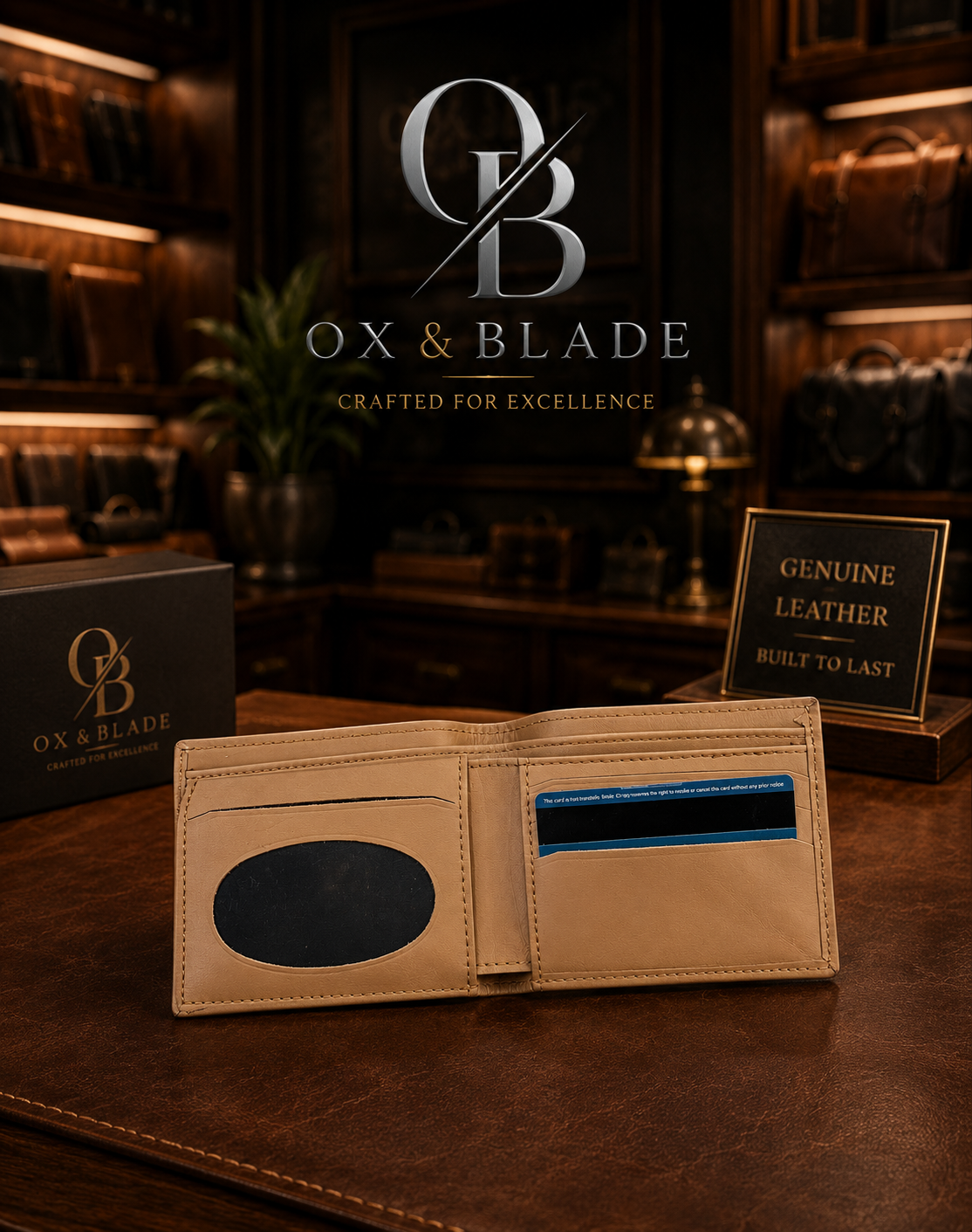 Brown Leather Wallet for Men in Pakistan | OX & BLADE