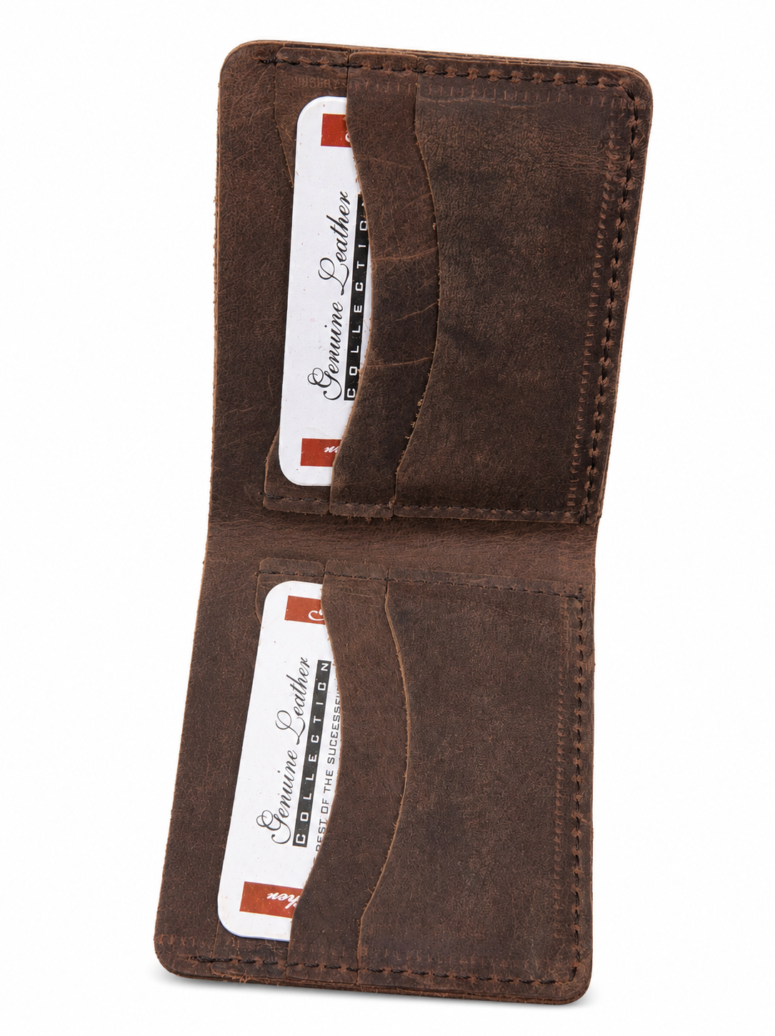 Crazy Horse Premium Leather Slim Wallet for Men – Genuine Cow Leather Bifold Wallet