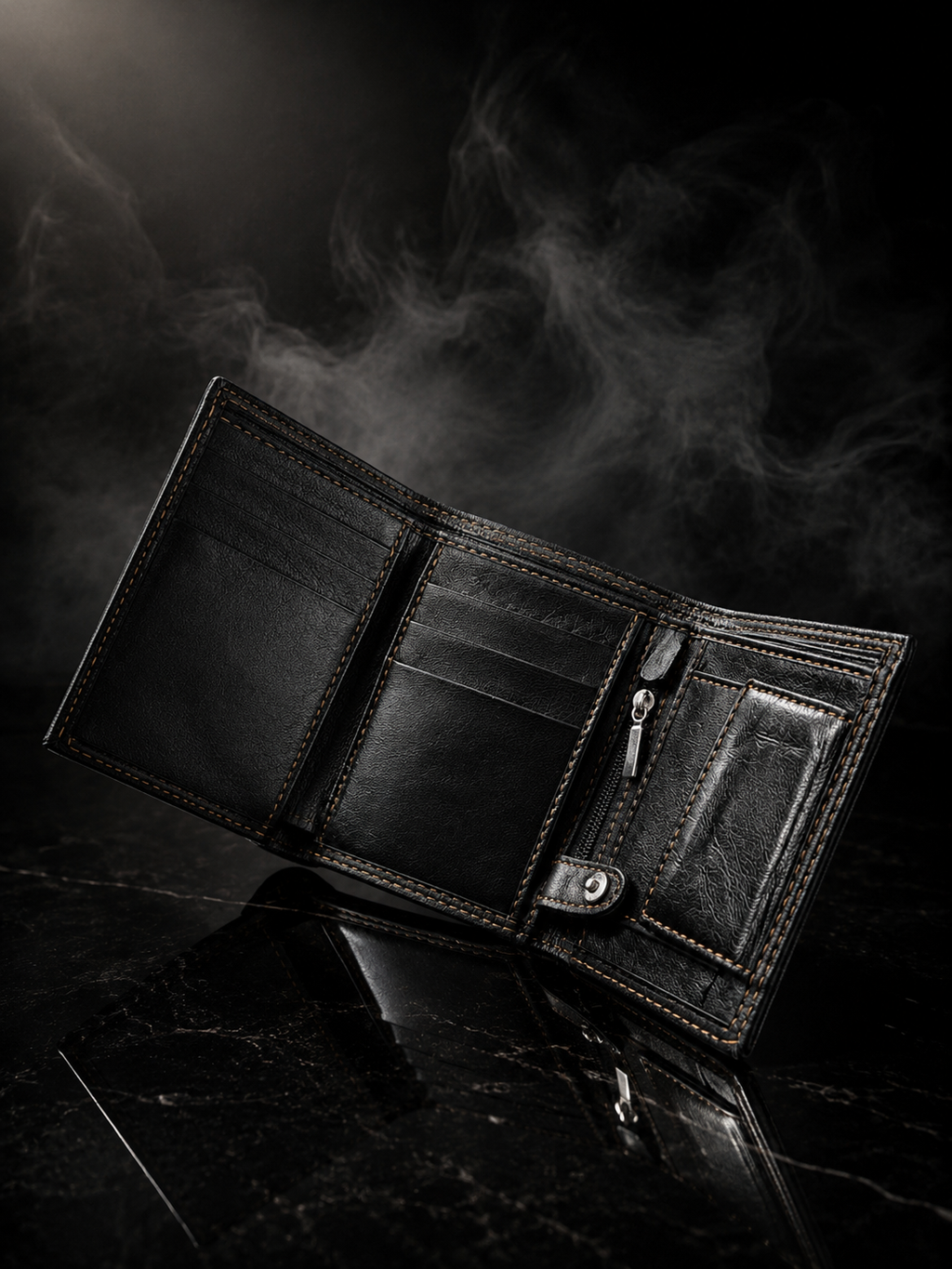 Premium Sheep Leather Bifold Wallet for Men – Luxury Soft Leather Wallet with Card Holder & Coin Pocket | Brown