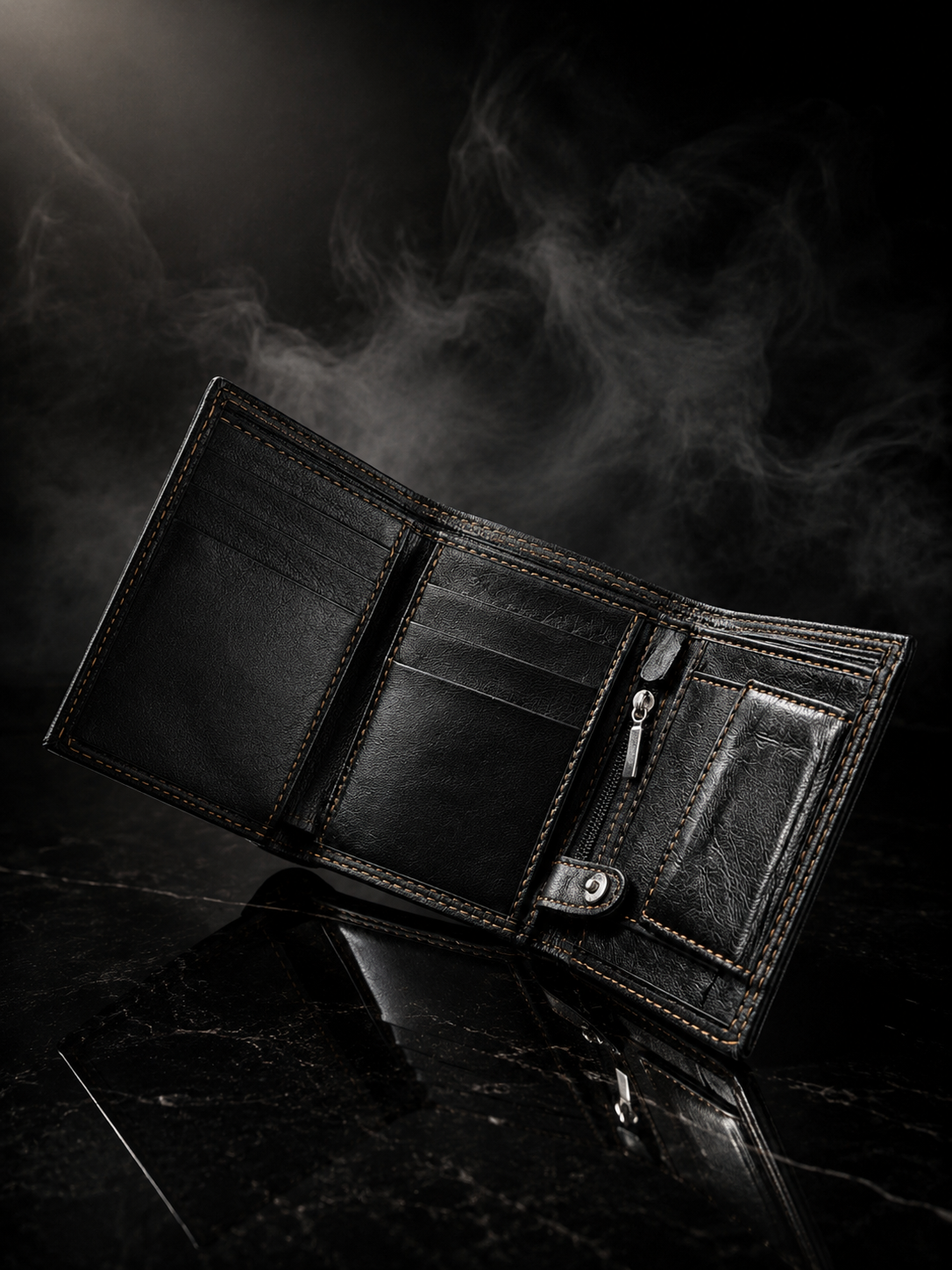 Premium Sheep Leather Bifold Wallet for Men – Luxury Soft Leather Wallet with Card Holder & Coin Pocket | Brown