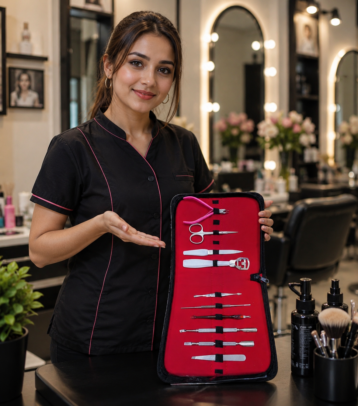 Ox & Blade Premium 10-in-1 Manicure & Pedicure Kit – Professional Nail Care Set with Luxury Travel Pouch