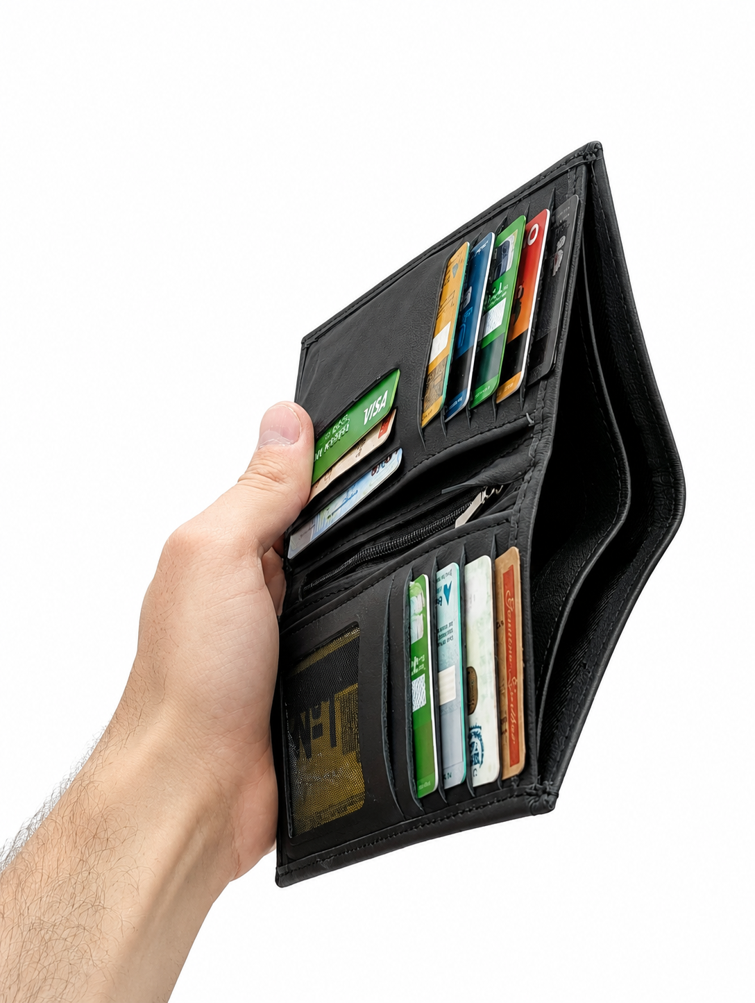 Premium Genuine Leather Long Wallet – Slim Bifold Card Holder Wallet