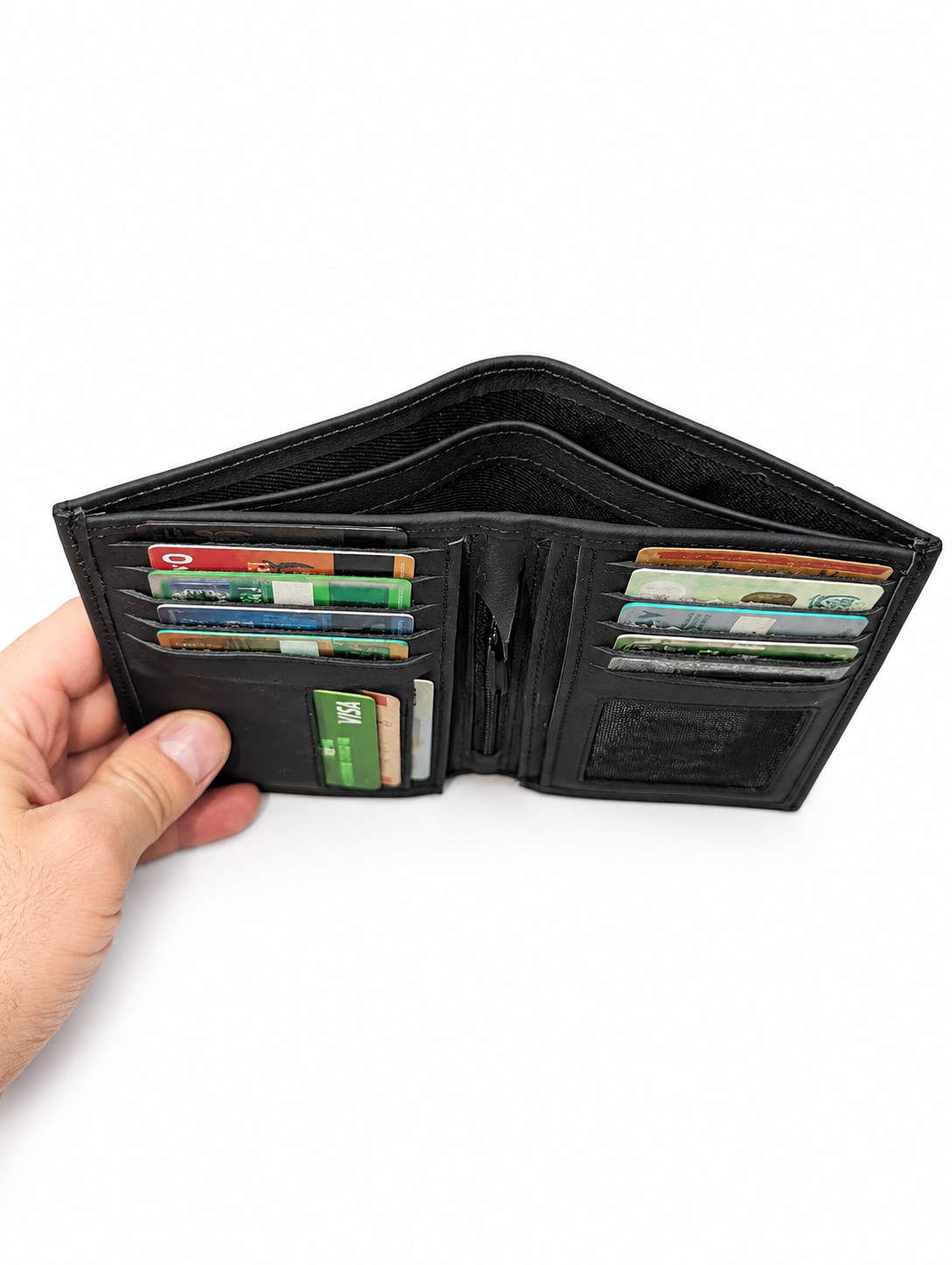 Premium Genuine Leather Long Wallet – Slim Bifold Card Holder Wallet