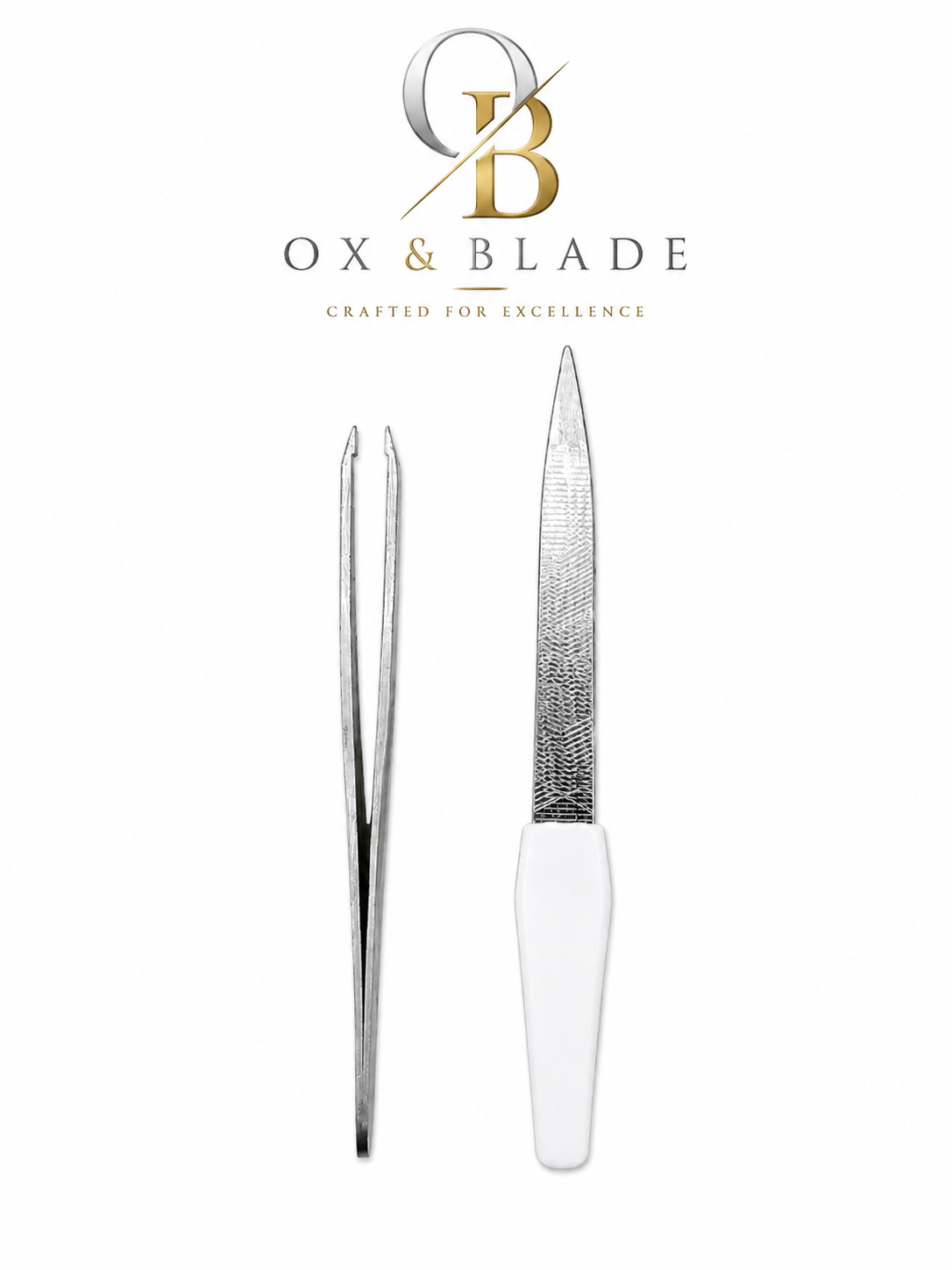 Ox & Blade Premium 10-in-1 Manicure & Pedicure Kit – Professional Nail Care Set with Luxury Travel Pouch
