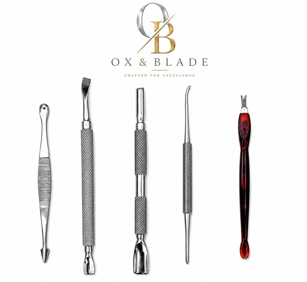 Ox & Blade Premium 10-in-1 Manicure & Pedicure Kit – Professional Nail Care Set with Luxury Travel Pouch