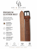 Ox & Blade Premium Leather Belt – Durable Everyday Fashion Belt